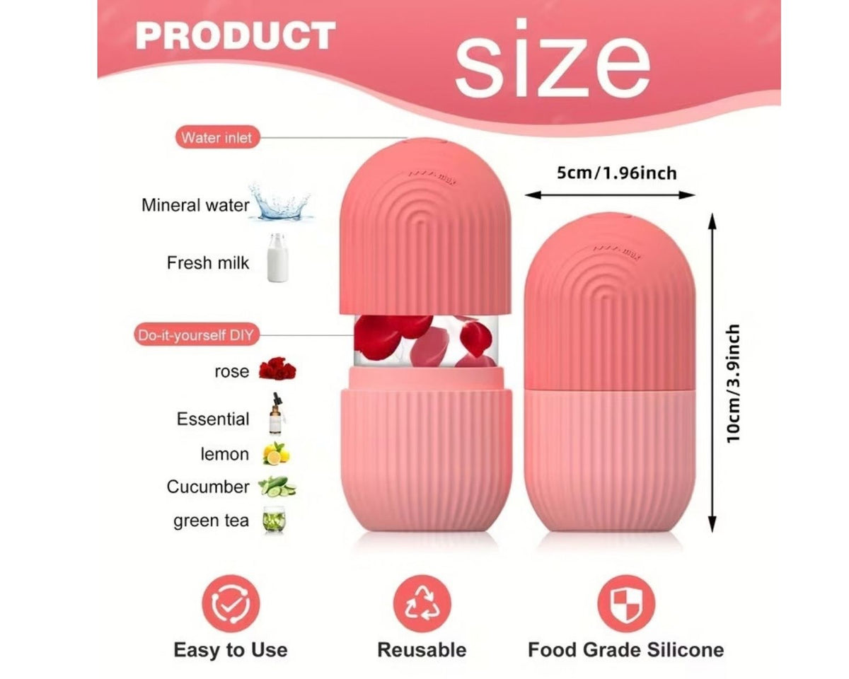 Striped ice roller for face skincare